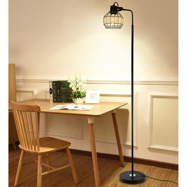 Draper Modern Black Floor Lamp, EyeCare Tall Standing Lamp For Living
